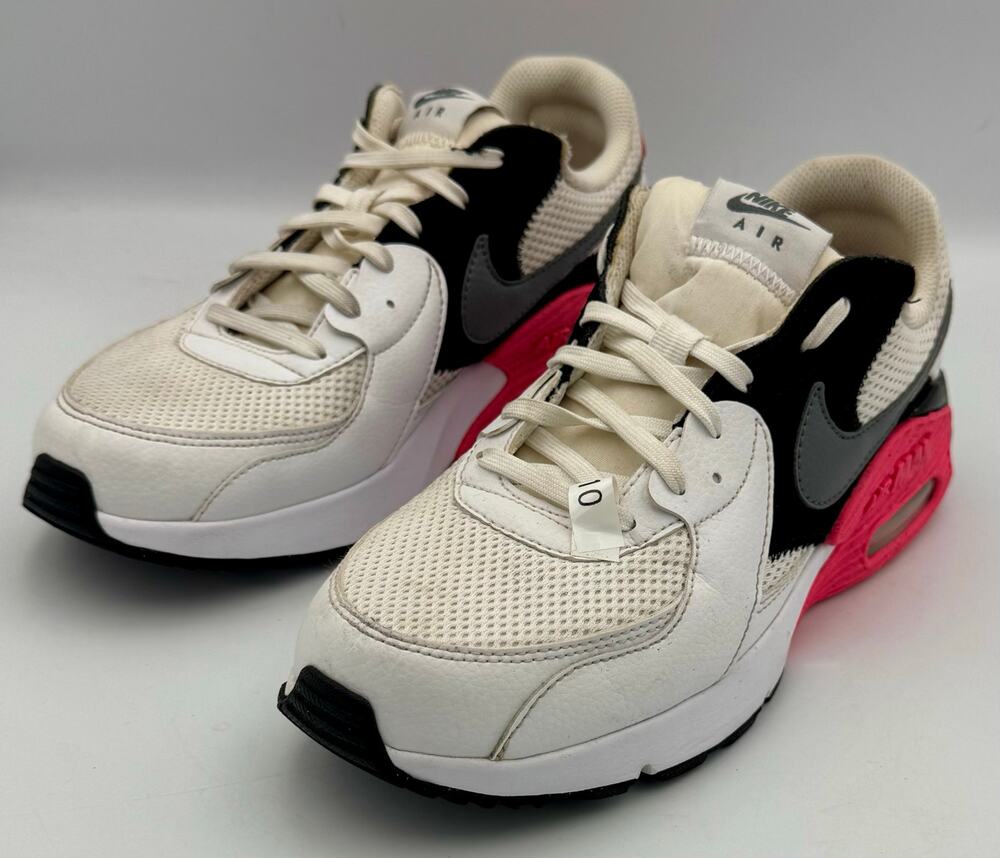 Nike Womens Air Max Excee White Grey Black Pink CD5432-100 Sz 8.5 # 261